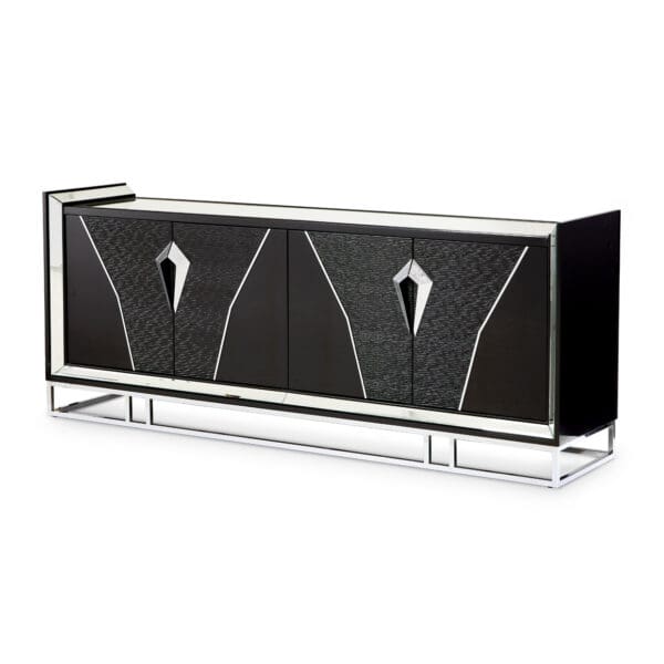 Michael Amini Carmela Console Table Charcoal