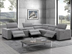 JM Furniture Picasso 6Pc Sectional Light Grey6
