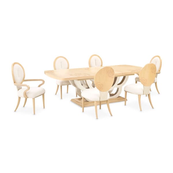 Michael Amini Camellia Field Caramel Dining Table