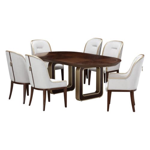 Michael Amini Houston Oval Dining Table4 Michael Amini Houston Oval Dining Table