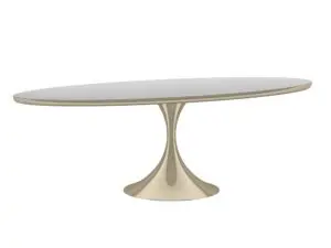 Caracole Semper 96 Oval Gold Dining Table
