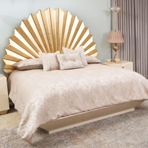 Michael Amini Fantosini Fan Bed Gold